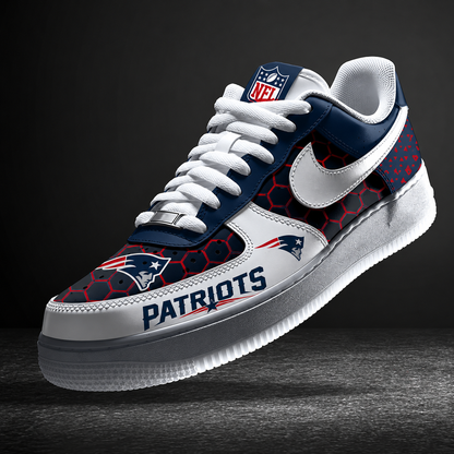 LIMITED EDITION - NEW CUSTOMIZED NFL27 NEP NEW ENGLAND PATRIOTS AF1 SNEAKERS