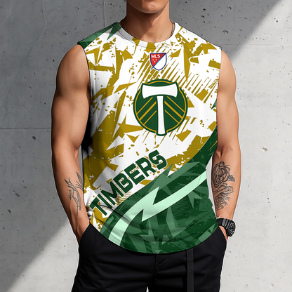 POPULAR NOW - NEW CUSTOMIZED MLS27 PLT PORTLAND TIMBERS TANK TOP & GYM SHIRT