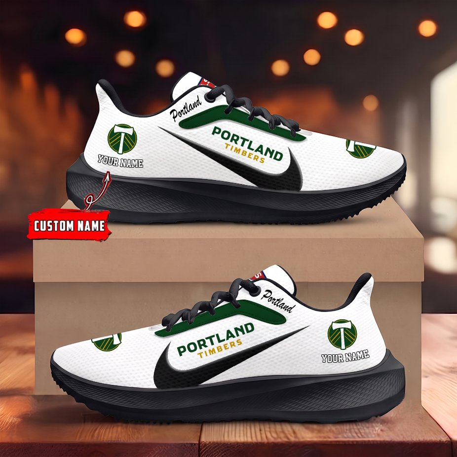 [FAN EXCLUSIVE] NEW CUSTOMIZED MLS27 PLT PORTLAND TIMBERS ROAD RUNNING SHOES
