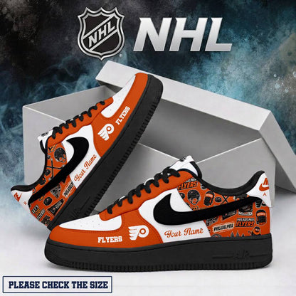 LIMITED EDITION - NEW CUSTOMIZED NHL27 PPF PHILADELPHIA FLYERS AF1 SHOES