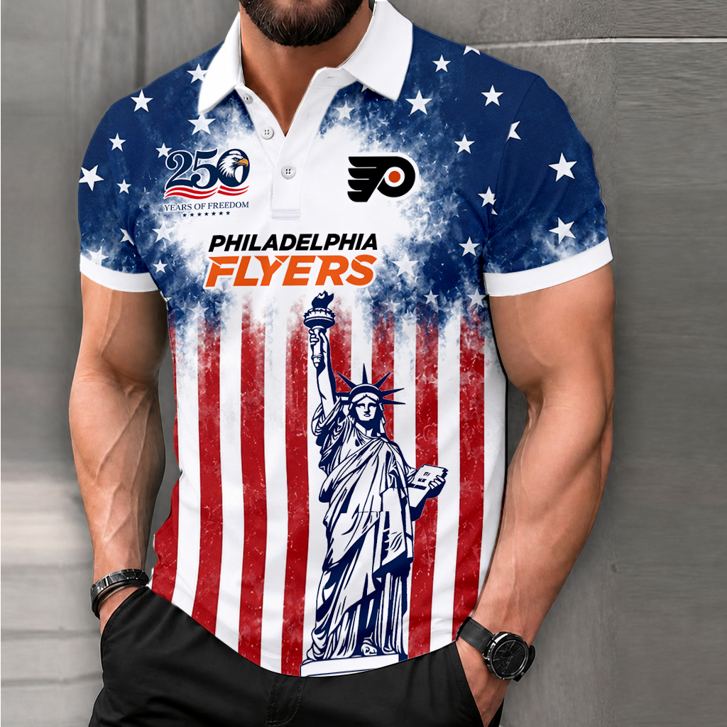 LIMITED EDITION - NEW CUSTOMIZED NHL27 PPF PHILADELPHIA FLYERS POLO SHIRT, ZIP POLO SHIRT & T-SHIRTS