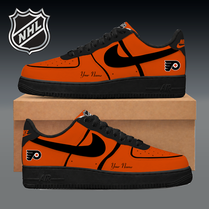 LIMITED EDITION - NEW CUSTOMIZED NHL27 PPF PHILADELPHIA FLYERS AF1 SNEAKER