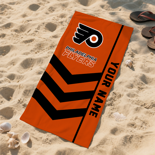 SPECIAL EDITION - NEW CUSTOMIZED NHL27 PPF PHILADELPHIA FLYERS BEACH TOWEL