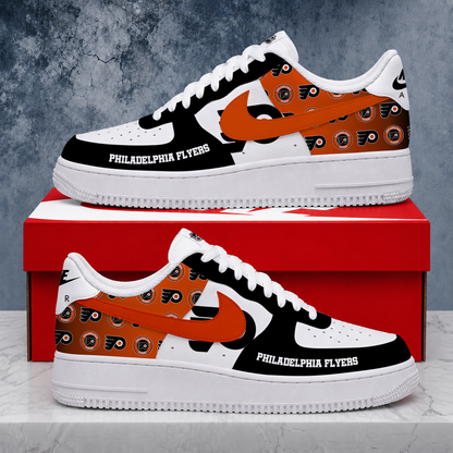 LIMITED EDITION - NEW CUSTOMIZED NHL27 BFS PHILADELPHIA FLYERS AF1 SHOES