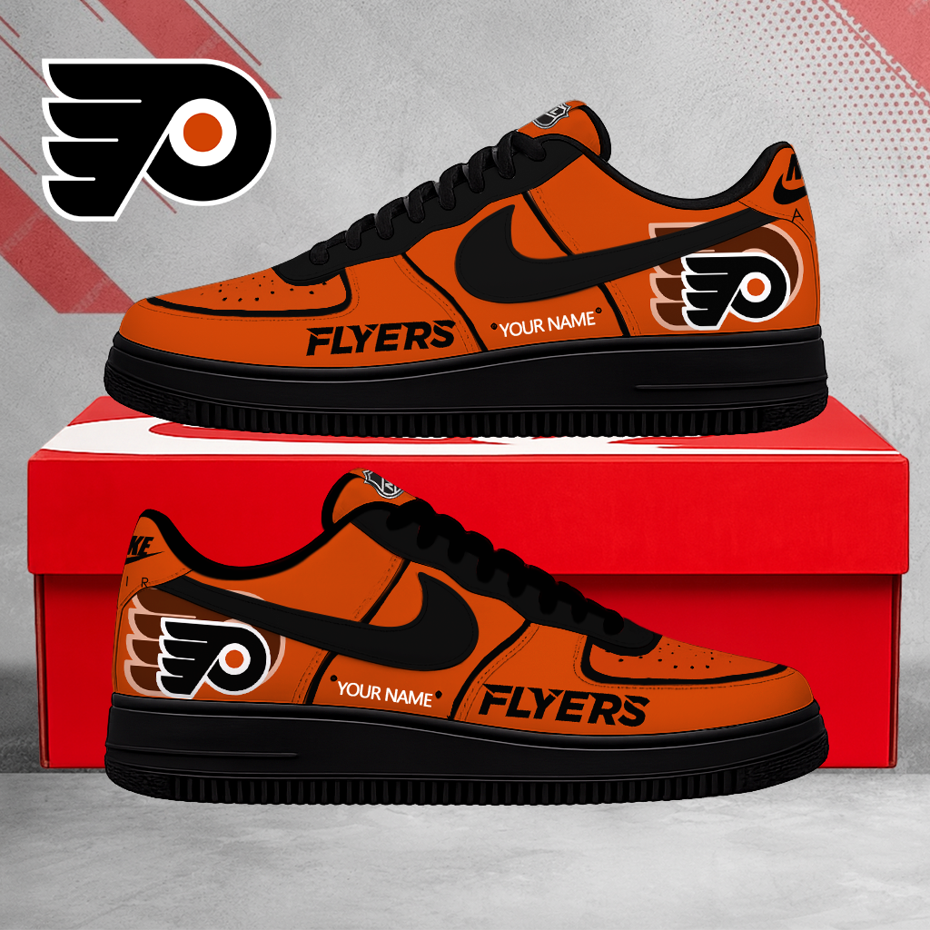 LIMITED EDITION - NEW CUSTOMIZED NHL27 BFS PHILADELPHIA FLYERS AF1 SHOES