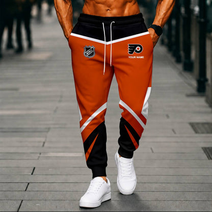 LIMITED EDITION - NEW CUSTOMIZED NHL27 PPF PHILADELPHIA FLYERS UNISEX LONG PANTS