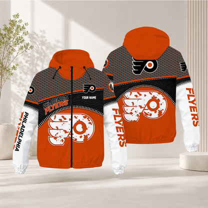 EXCLUSIVE EDITION - NEW CUSTOMIZED NHL27 PPF PHILADELPHIA FLYERS WINDBREAKER JACKET