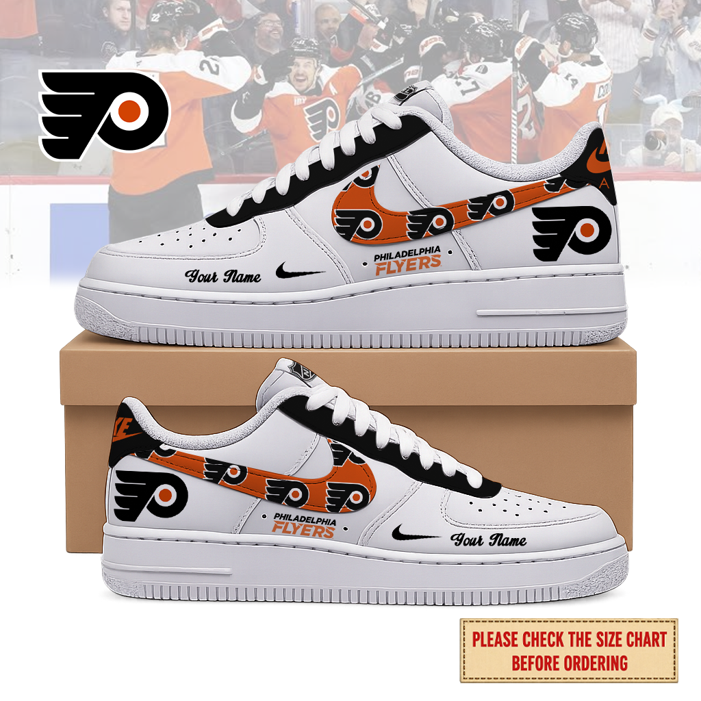 EXCLUSIVE EDITION - NEW CUSTOMIZED NHL27 BFS PHILADELPHIA FLYERS AF1 SHOES