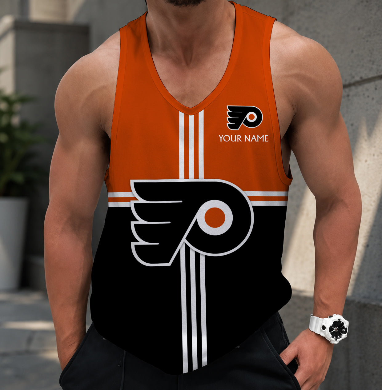 LIMITED EDITION - NEW CUSTOMIZED NHL27 PPF PHILADELPHIA FLYERS MEN'S TANK TOP