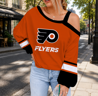 EXCLUSIVE EDITION - NEW CUSTOMIZED NHL27 PPF PHILADELPHIA FLYERS DROP SHOULDER SWEATSHIRT