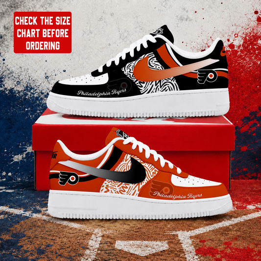 LIMITED EDITION - NEW CUSTOMIZED NHL27 PPF PHILADELPHIA FLYERS AF1 SHOES