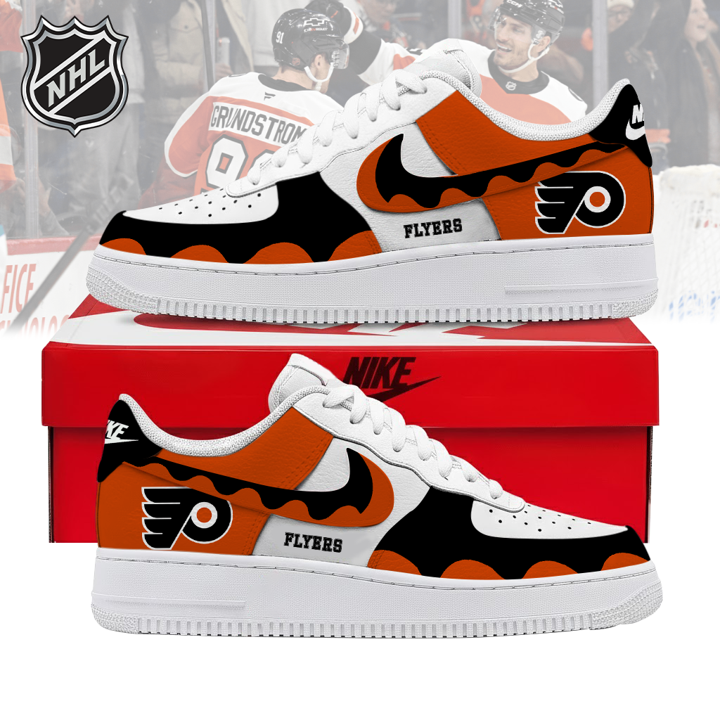 VIRAL EDITION - NEW CUSTOMIZED NHL27 BFS PHILADELPHIA FLYERS AF1 SHOES