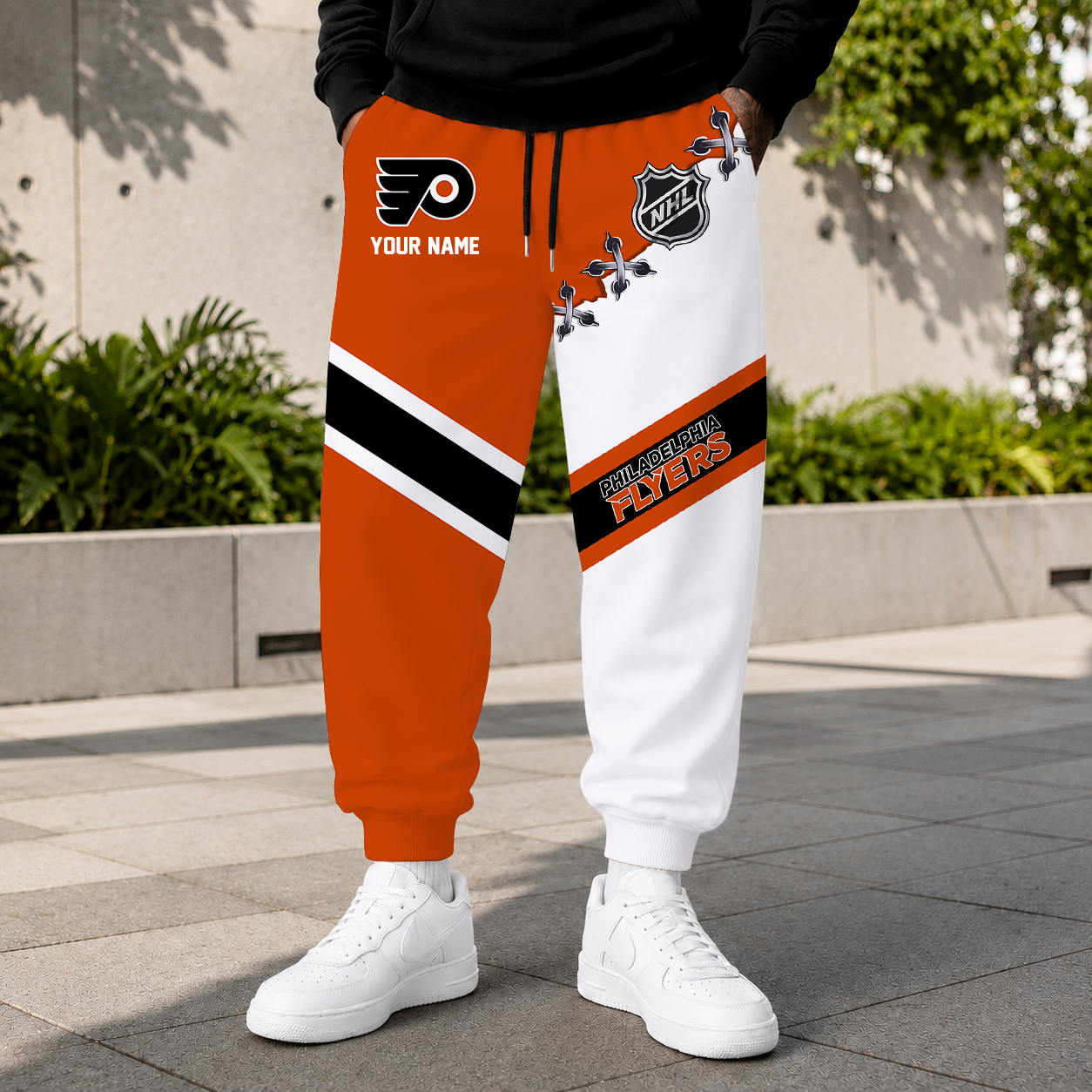 LIMITED EDITION - NEW CUSTOMIZED NHL27 PPF PHILADELPHIA FLYERS SWEATPANTS