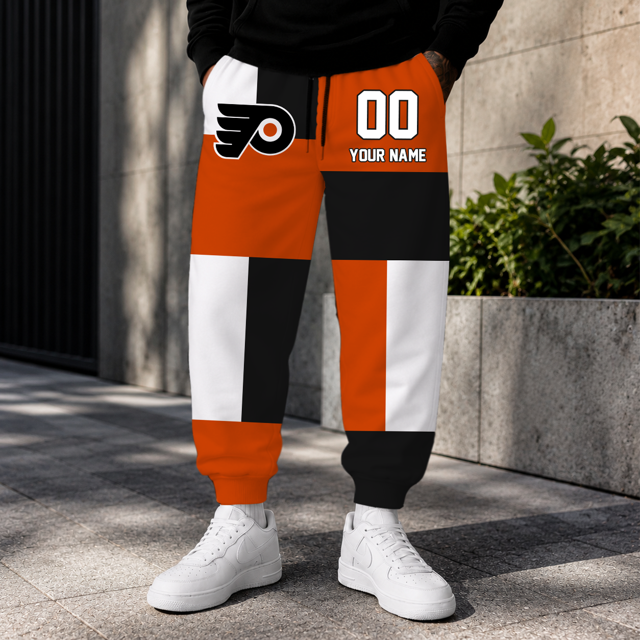 LIMITED EDITION - NEW CUSTOMIZED NHL27 PPF PHILADELPHIA FLYERS SWEATPANTS
