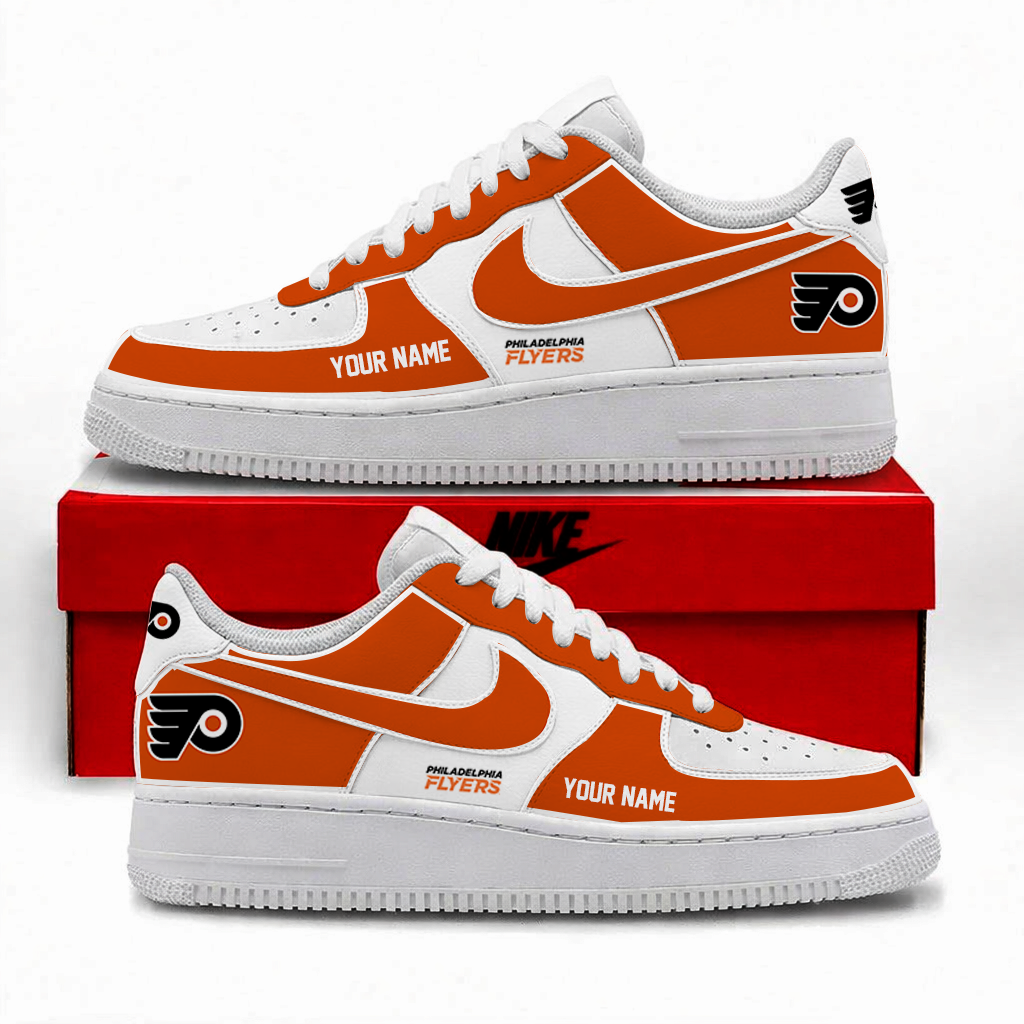 LIMITED EDITION - NEW CUSTOMIZED NHL27 PPF PHILADELPHIA FLYERS AF1 SHOES