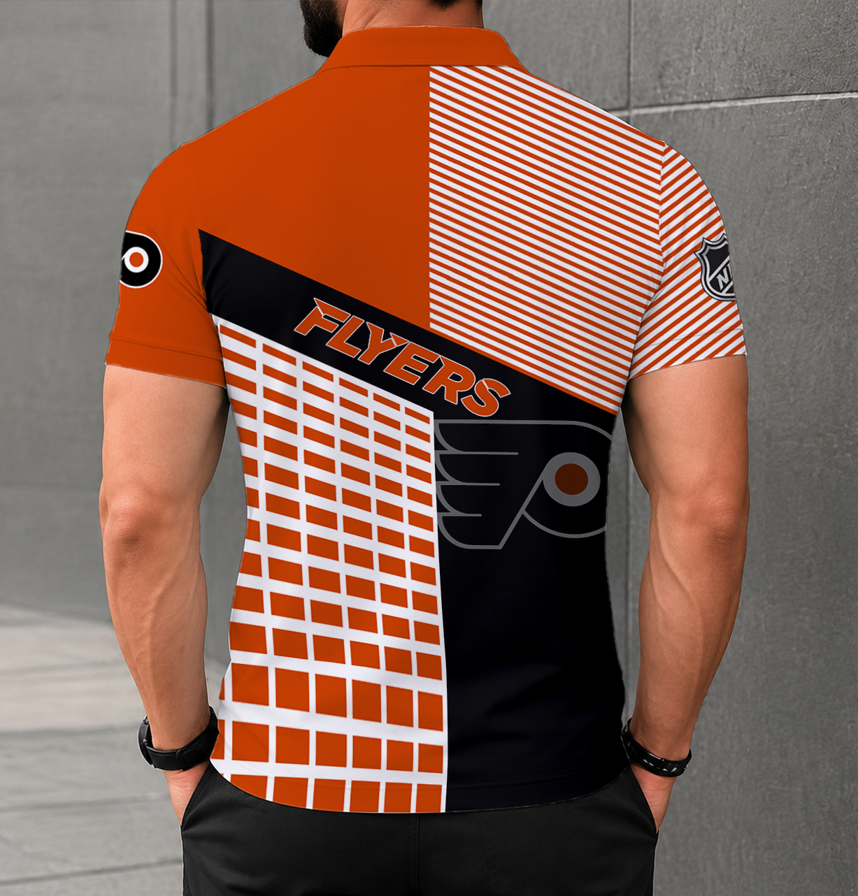 VIRAL EDITION - NEW CUSTOMIZED NHL27 PPF PHILADELPHIA FLYERS POLO SHIRT