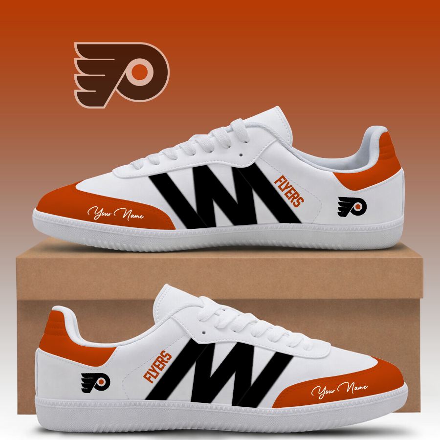 [SUPER SALE] NEW CUSTOMIZED NHL27 PPF PHILADELPHIA FLYERS CLASSIC SNEAKERS