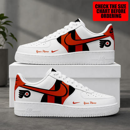[SUPER SALE] NEW CUSTOMIZED NHL27 PPF PHILADELPHIA FLYERS AF1 SHOES