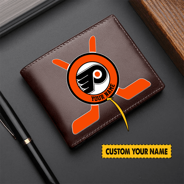 LIMITED EDITION - NEW CUSTOMIZED NHL27 PPF PHILADELPHIA FLYERS LEATHER WALLET