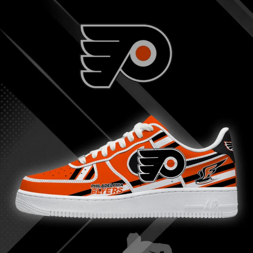 LIMITED EDITION - NEW CUSTOMIZED NHL27 PPF PHILADELPHIA FLYERS AF1 SHOES