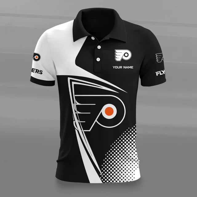 [SUPER SALE] NEW CUSTOMIZED NHL27 PPF PHILADELPHIA FLYERS POLO SHIRT