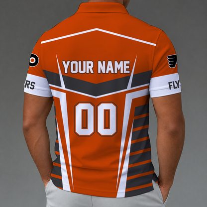 LIMITED EDITION - NEW CUSTOMIZED NHL27 PPF PHILADELPHIA FLYERS POLO SHIRT