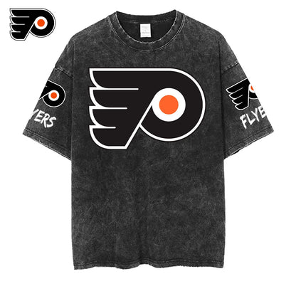 [SUPER SALE] NEW CUSTOMIZED NHL27 PPF PHILADELPHIA FLYERS MULTICOLOR WASHED TEE