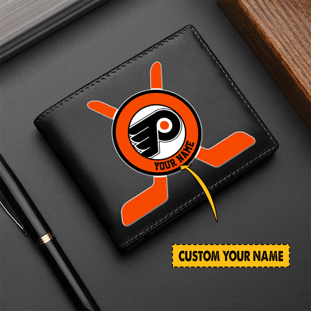 LIMITED EDITION - NEW CUSTOMIZED NHL27 PPF PHILADELPHIA FLYERS LEATHER WALLET