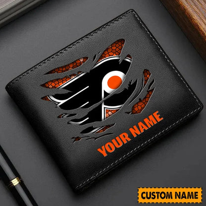 LIMITED EDITION - NEW CUSTOMIZED NHL27 PPF PHILADELPHIA FLYERS LEATHER WALLET
