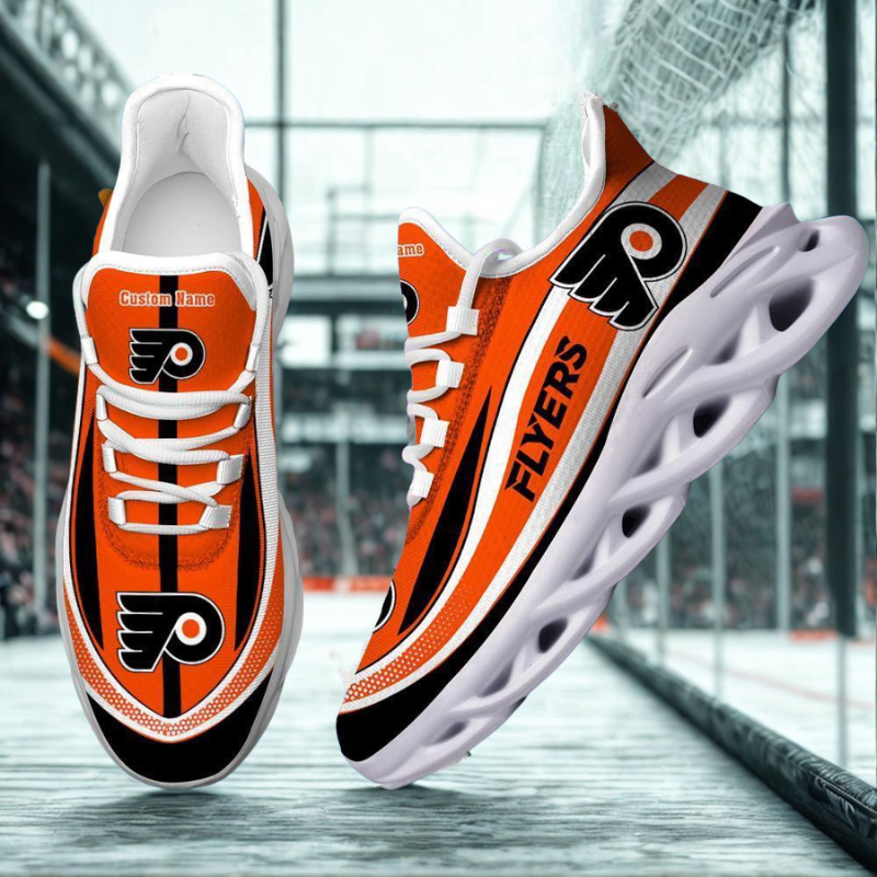 [SUPER SALE ] NEW CUSTOMIZED NHL27 PPF PHILADELPHIA FLYERS MAX SOUL SHOES