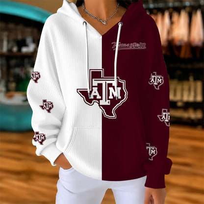 [FAN FAVORITE] NEW CUSTOMIZED NCAA CWS27 TAA TEXAS A&M AGGIES RIBBED HOODIE & SWEATSHIRT