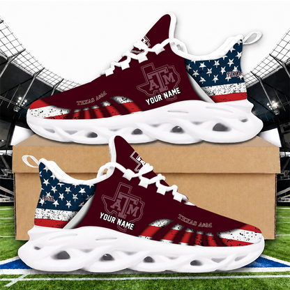 [FAN FAVORITE] NEW CUSTOMIZED NCAA CWS27 TAA TEXAS A&M AGGIES UNISEX CLUNKY SNEAKERS