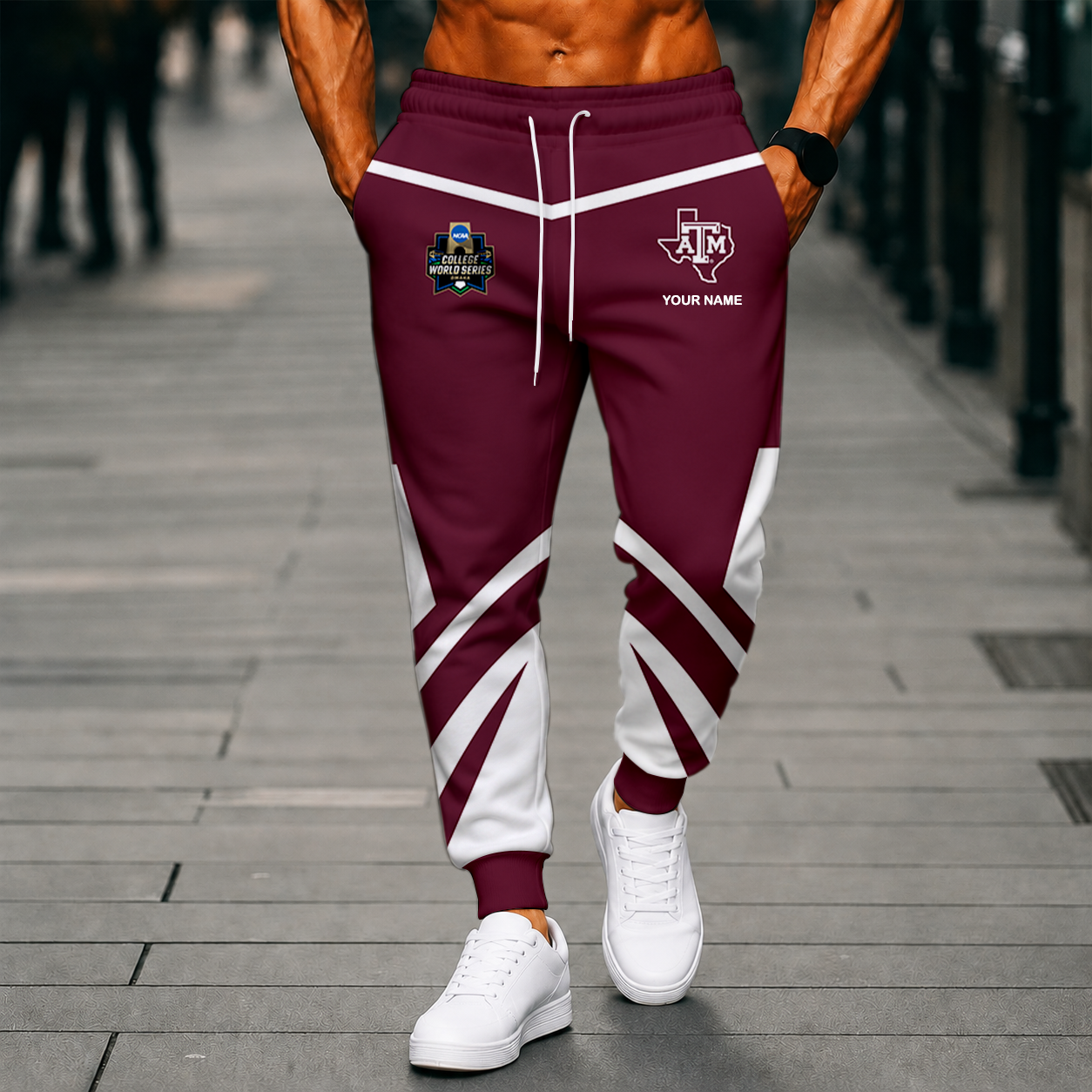 LIMITED EDITION - NEW CUSTOMIZED NCAA CWS27 TAA TEXAS A&M AGGIES SWEATPANTS