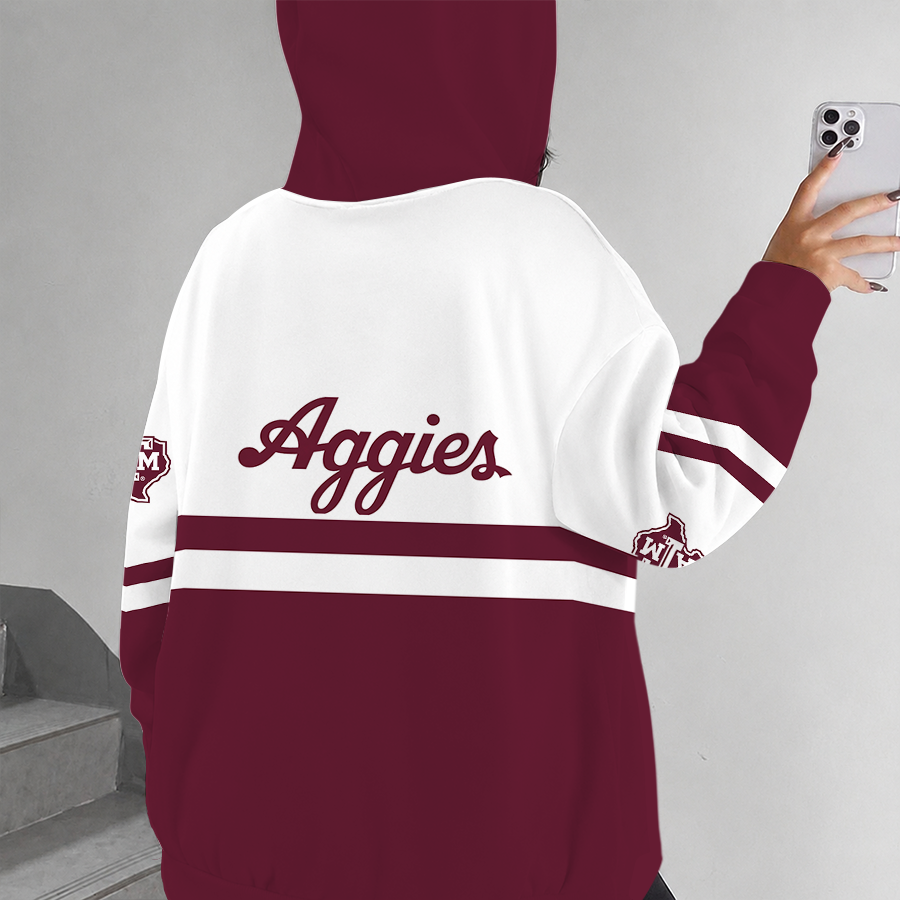 [FAN FAVORITE] NEW CUSTOMIZED NCAA CWS27 TAA TEXAS A&M AGGIES ZIP HOODIE