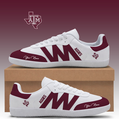[FAN FAVORITE] NEW CUSTOMIZED NCAA CWS27 TAA TEXAS A&M AGGIES CLASSIC SNEAKERS
