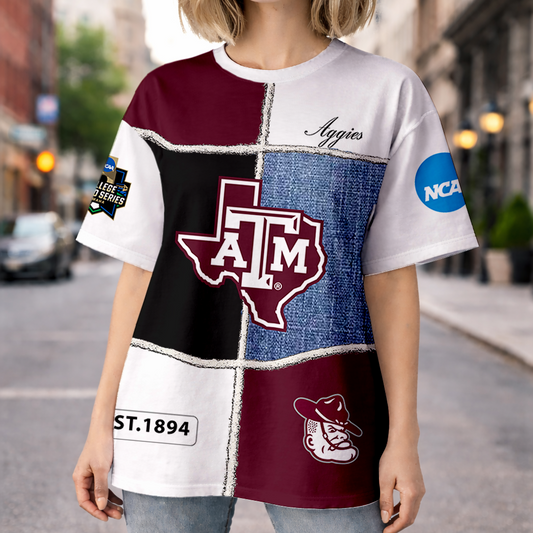 LIMITED EDITION - NEW CUSTOMIZED NCAA CWS27 TAA TEXAS A&M AGGIES HOODIE, T-SHIRTS, ZIP HOODIE, SWEATSHIRTS & POLO SHIRT