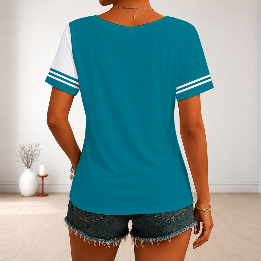 LIMITED EDITION - NEW CUSTOMIZED NBA27 CHO CHARLOTTE HORNETS V-NECK FEMALE SHIRT