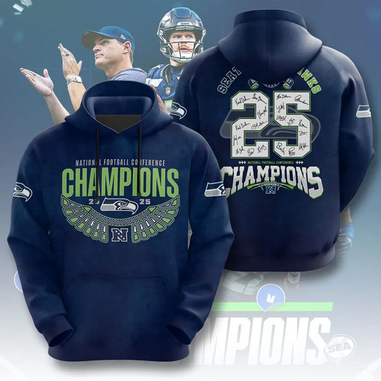 LIMITED EDITION - NEW CUSTOMIZED NFL06 SSH SEATTLE SEAHAWKS UNISEX T-SHIRT, POLO, HOODIE & JACKETS