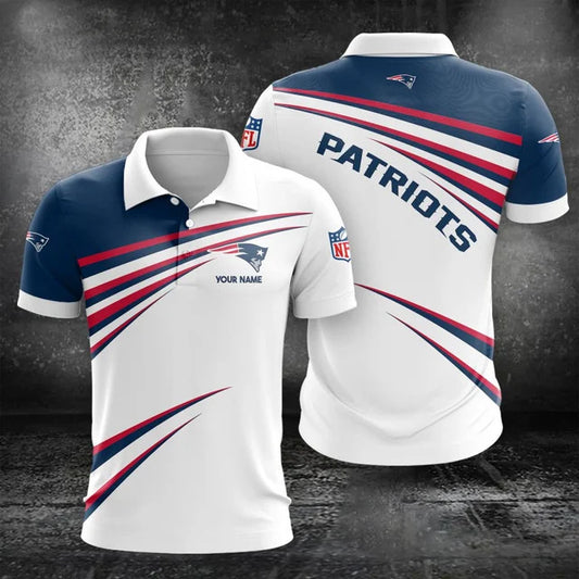 VIRAL EDITION - NEW CUSTOMIZED NFL27 NEP NEW ENGLAND PATRIOTS POLO, T-SHIRT & SHORT PANTS SET