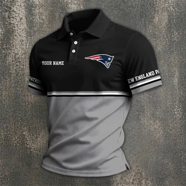 [SPECIAL OFFER] NEW CUSTOMIZED NFL27 NEP NEW ENGLAND PATRIOTS POLO SHIRT
