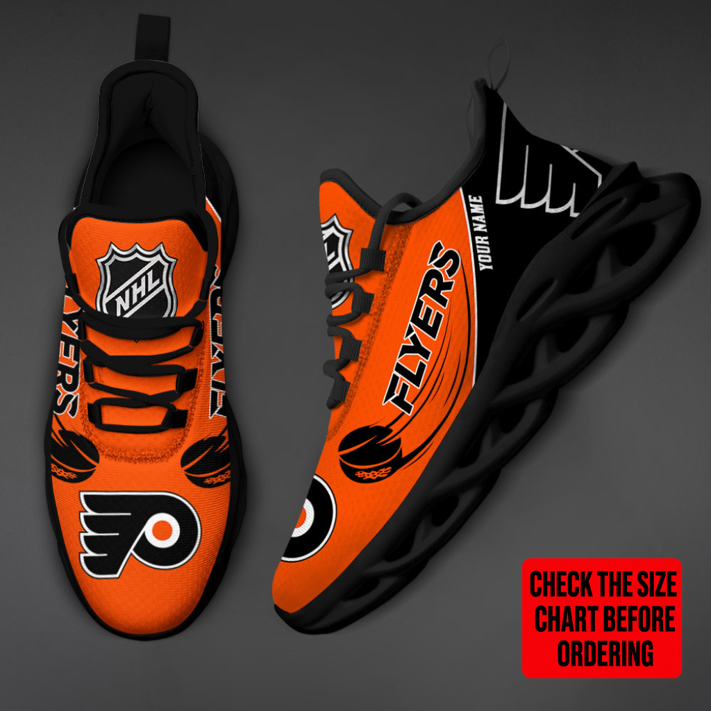 LIMITED EDITION - NEW CUSTOMIZED NHL27 PPF PHILADELPHIA FLYERS CLUNKY SNEAKERS