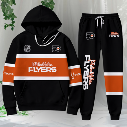 LIMITED EDITION - NEW CUSTOMIZED NHL27 PPF PHILADELPHIA FLYERS HOODIE & SWEATPANTS SET