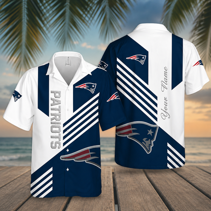 [SPECIAL OFFER] NEW CUSTOMIZED NFL27 NEP NEW ENGLAND PATRIOTS UNISEX HAWAIIAN SHIRT