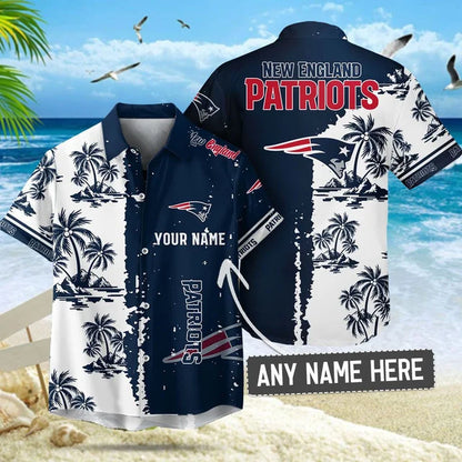 LIMITED EDITION - NEW CUSTOMIZED NFL27 NEP NEW ENGLAND PATRIOTS UNISEX HAWAIIAN SHIRT & SHORTS SET