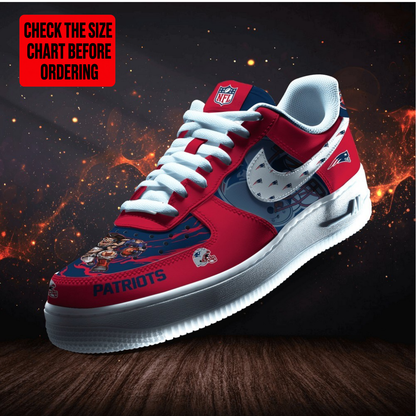 LIMITED EDITION - NEW CUSTOMIZED NFL27 NEP NEW ENGLAND PATRIOTS AF1 SHOES