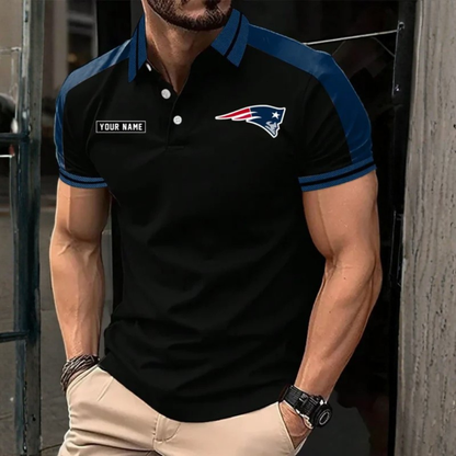 [SPECIAL OFFER] NEW CUSTOMIZED NFL27 NEP NEW ENGLAND PATRIOTS POLO SHIRT