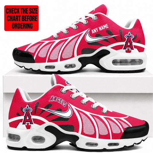 LIMITED EDITION - NEW CUSTOMIZED MLB27 LAA LOS ANGELES ANGELS AIR MAX PLUS SNEAKERS