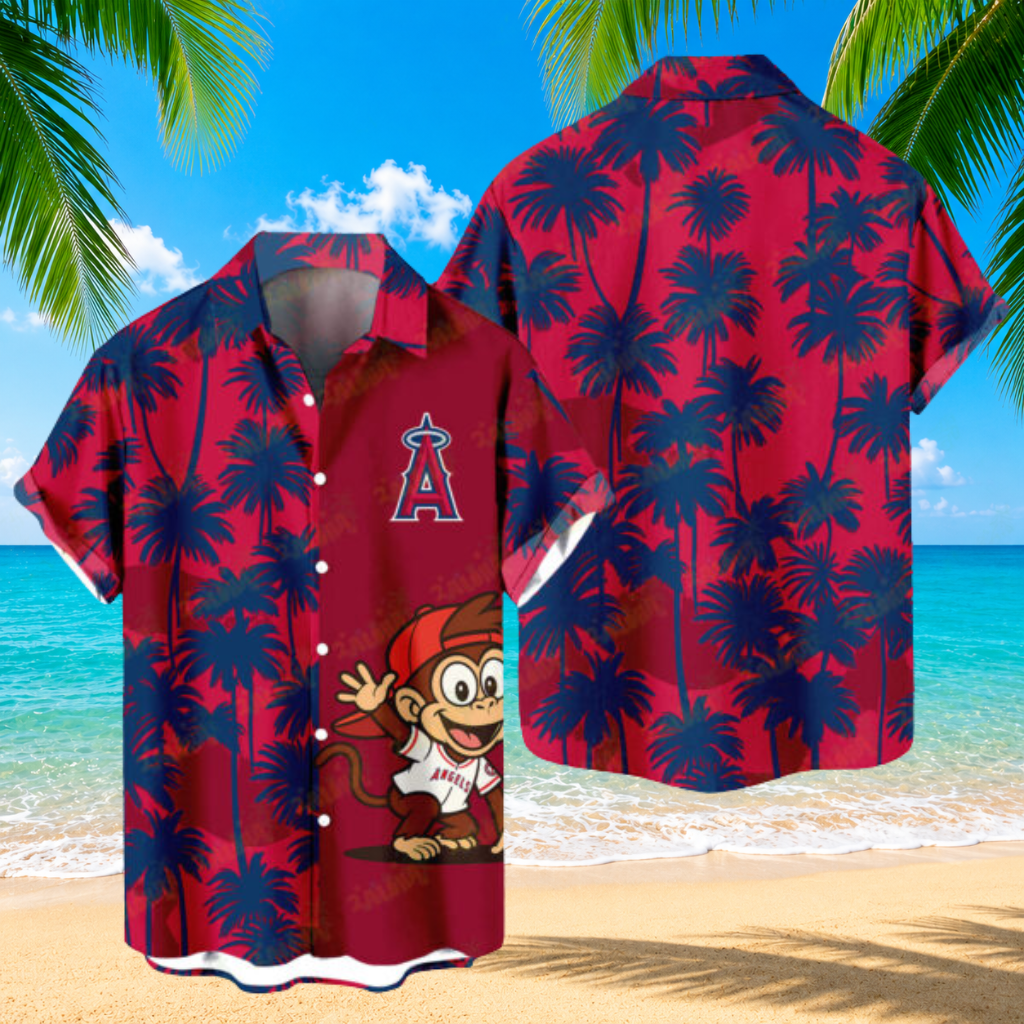 LIMITED EDITION - NEW CUSTOMIZED MLB27 LAA LOS ANGELES ANGELS UNISEX HAWAIIAN SHIRT