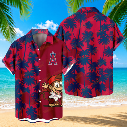 LIMITED EDITION - NEW CUSTOMIZED MLB27 LAA LOS ANGELES ANGELS UNISEX HAWAIIAN SHIRT