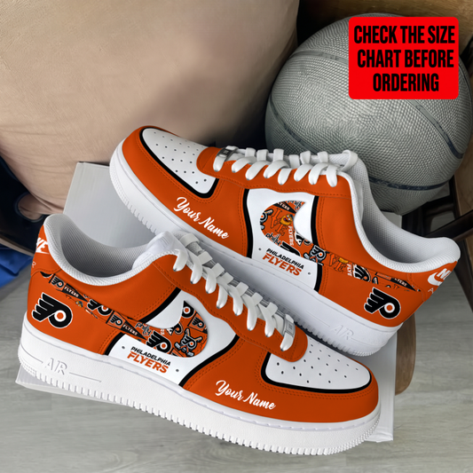 [SUPER SALE] NEW CUSTOMIZED NHL27 PPF PHILADELPHIA FLYERS AF1 SHOES